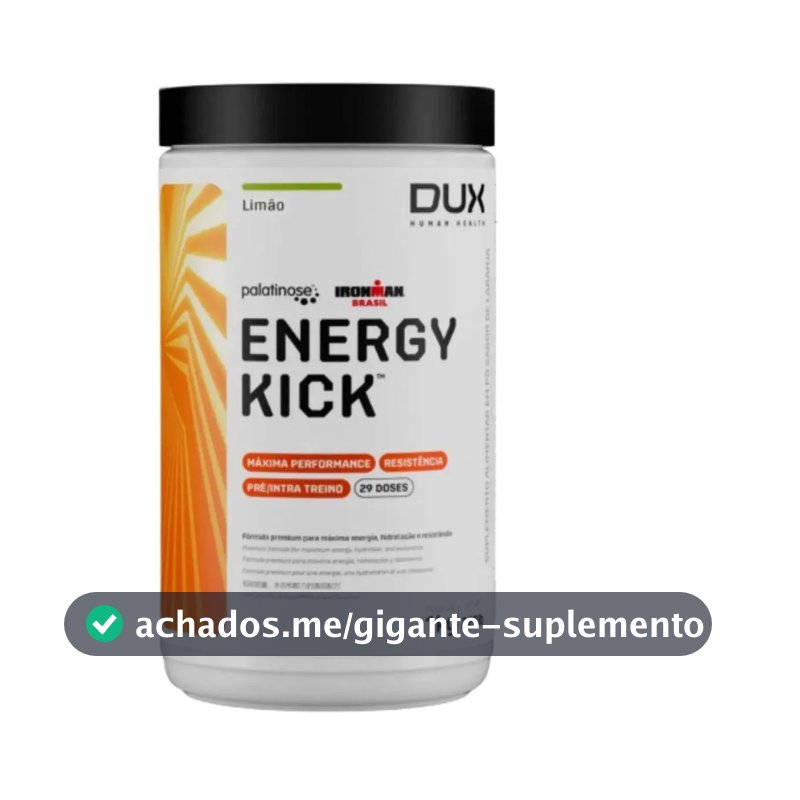 Energy Kick Sem Cafeína 1kg - Dux Human Health Sabor Limão