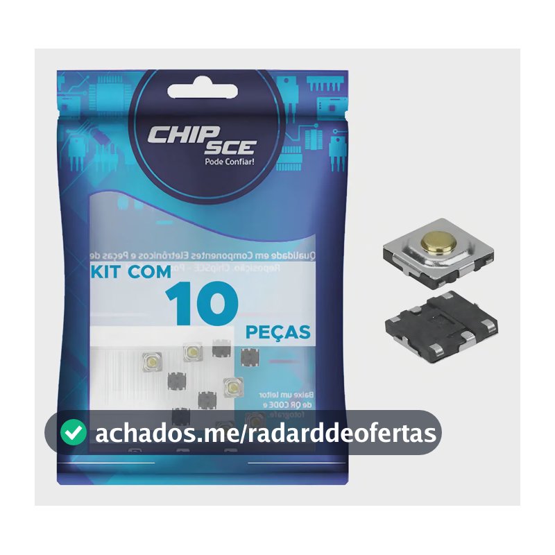 Chave Táctil ChipSCE de 4 Terminais para Projetos Eletrônicos