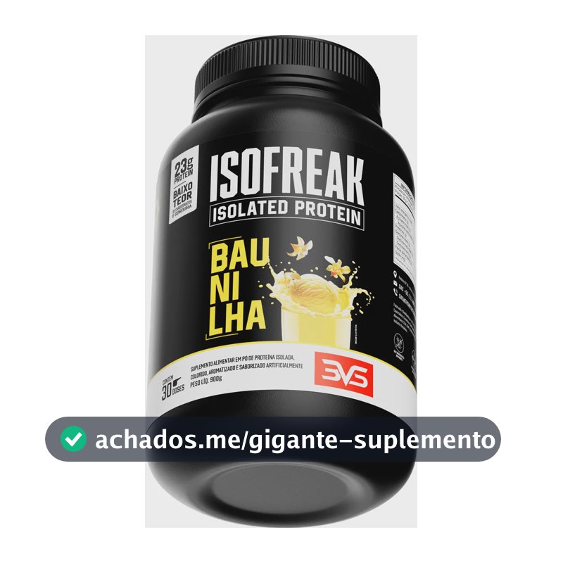 Whey Isolado Isofreak 900g Sabor Baunilha - Fórmula Avançada Com 23g De Proteína Por Dose