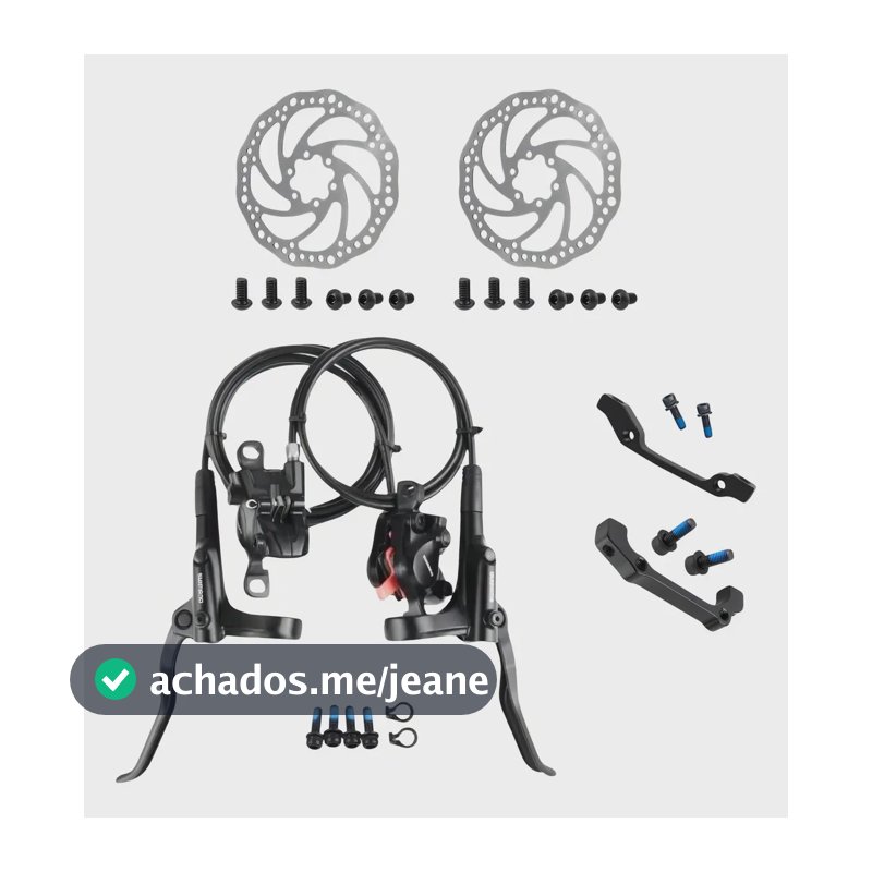 Freio Hidráulico Shimano Mt200 Par C/ Discos E Adaptadores