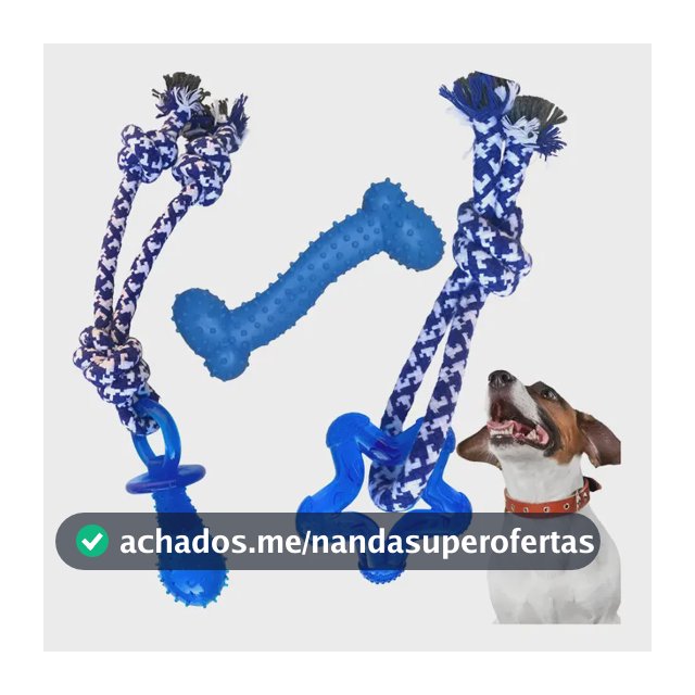 Kit Brinquedos Para Cachorro Pequenos Mordedor Corda Ossinho