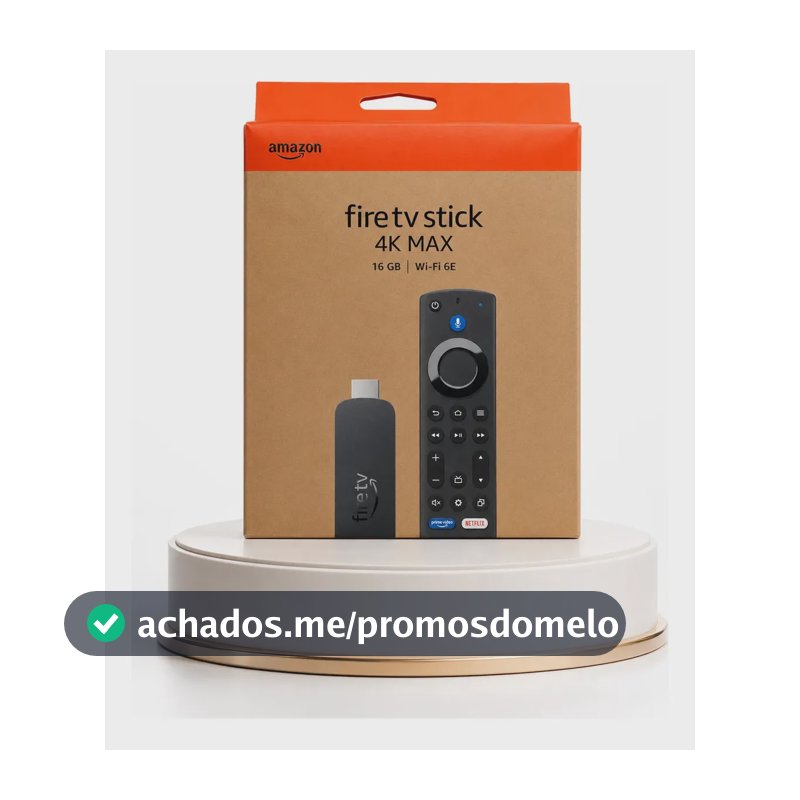 Amazon Fire Tv Stick 4k Max 16gb Wi-fi 6 e Alexa Controle Por Voz Preto