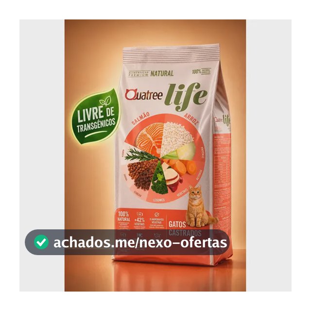 Ração Quatree Life Premium Especial Para Gato Castrado 10kg