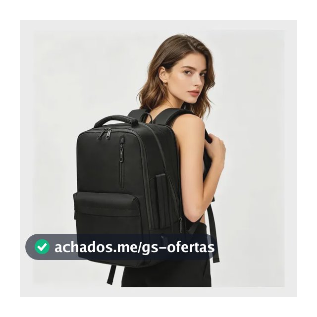 Mochila para Notebook Feminina Expansível de 25L a 40L, com USB e Impermeável