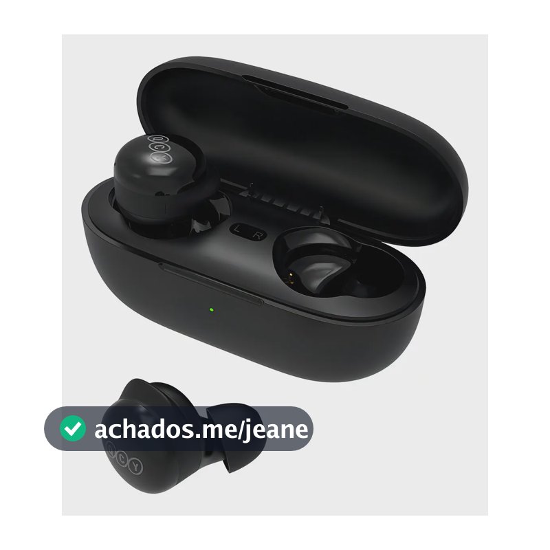 Fone Qcy T17 Bluetooth 5.1 Modo Game E Cancelamento De Ruído Cor Preto