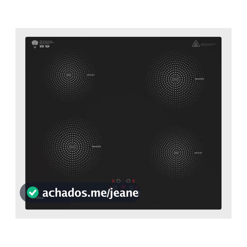 Fogão Cooktop De Indução Philco 4 Bocas Pct40a 9 Níveis+turbo Touch Preto