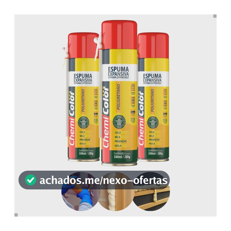 Kit 3 Espuma Expansiva Pu Multiuso Vedação Selante Isolante