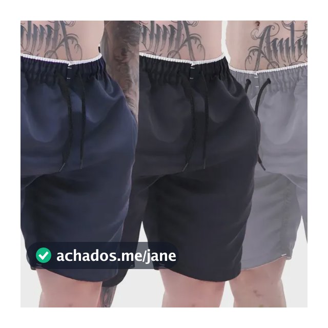Kit 3 Short Tactel Praia Masculino Bermuda Academia Treino