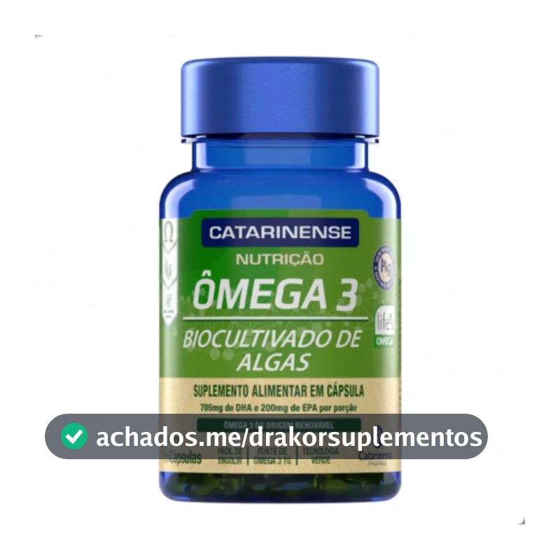 Ômega 3 Biocultivado de Algas Catarinense Nutrição 120 Cps