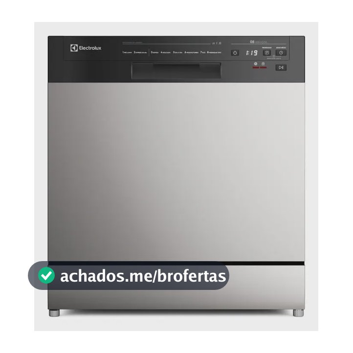 Lava-louça Electrolux Inox Com Programa Lava E Seca LS08E Cinza
