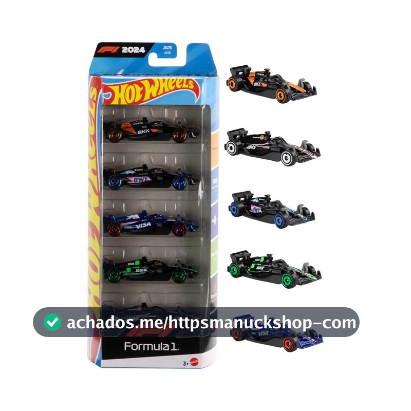Pack Com 5 Carros Hot Wheels - Fórmula 1 F1 2024 Multicor