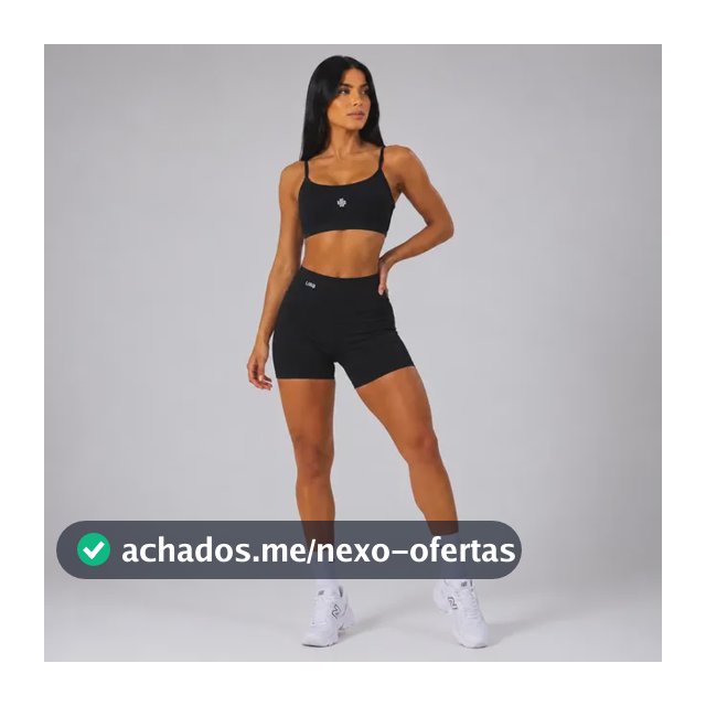 Conjunto Bermuda Feminina Suplex Cos Alto + Top Academia