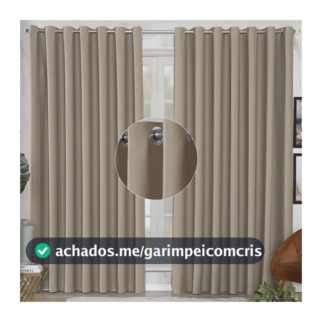 Cortina Blackout Tecido Grosso 2,80x2,30 Porta Sala Quarto