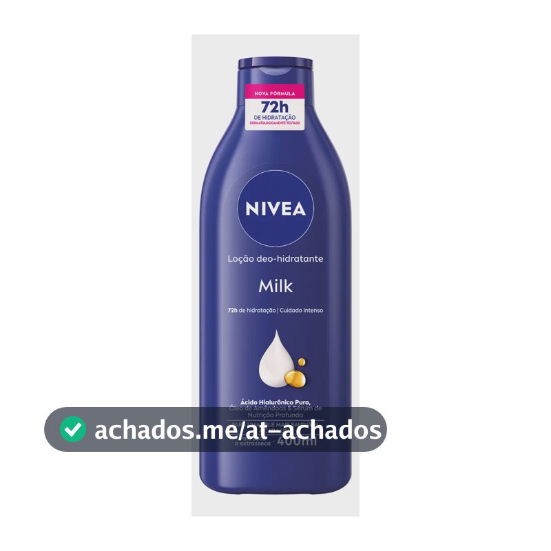 Nivea Loção deo-hidratante Milk 400ml Hidratação Profunda 72h