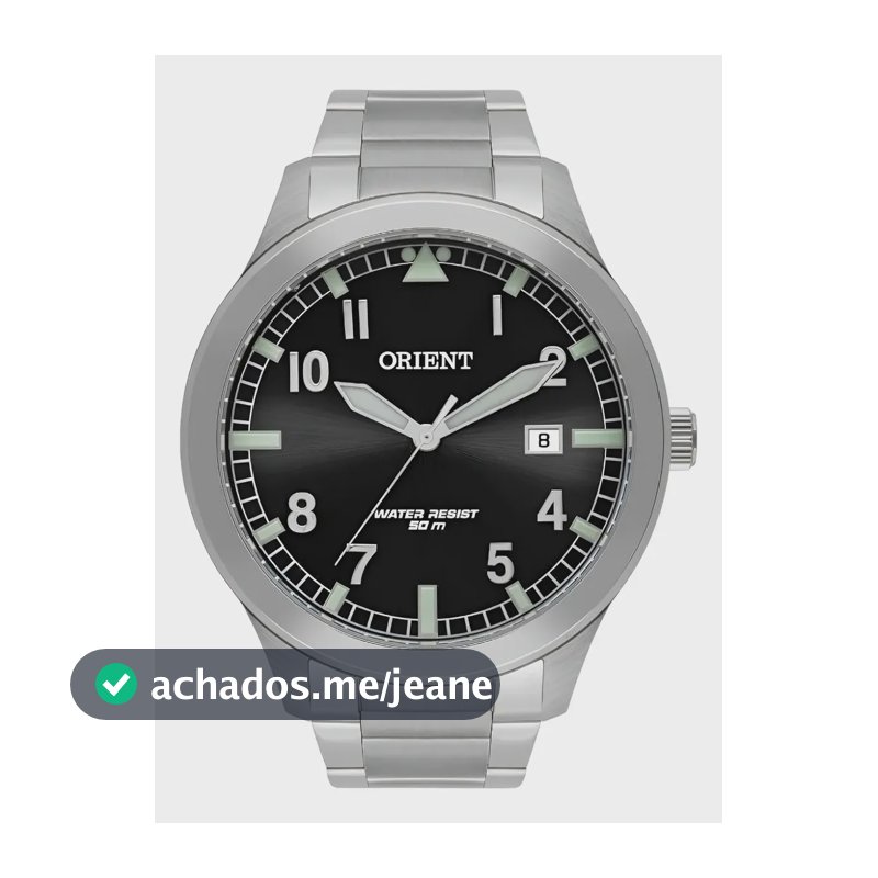 Relógio Analógico Orient Sport Prateado Masculino Mbss1361p2 Prateado Preto