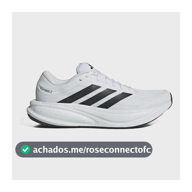 Tênis adidas Response 2 Masculino Confortável Leve Versátil Branco/preto Liso 41 Br