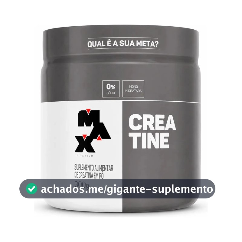 Creatina Max Titanium em pó Sem sabor x 300g