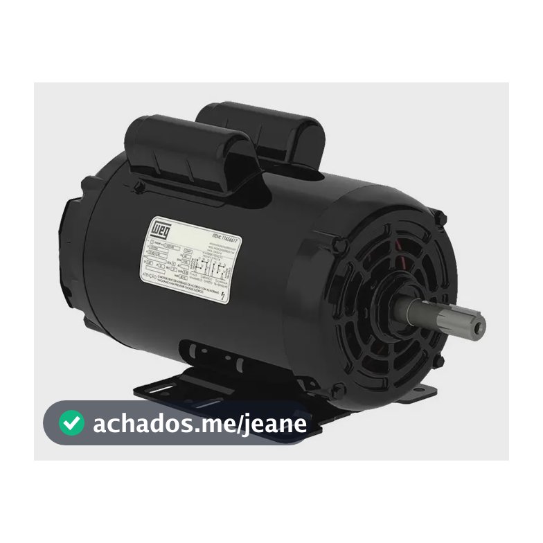 Motor Monofásico Para Betoneira 2CV 4 Pólos Bivolt Weg 127/220V