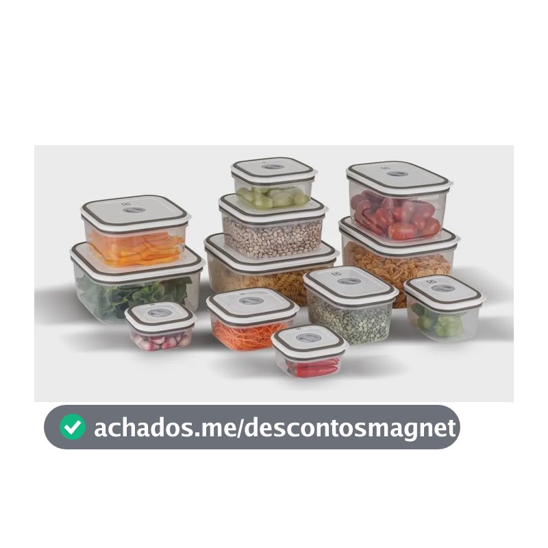 Electrolux Kit 12 Potes Herméticos de Plástico Retangulares