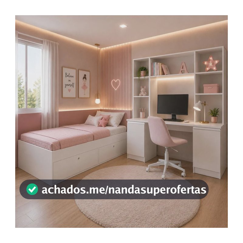Quarto Juvenil Cama/escrivaninha Smart Multimóveis Mcr45369 Branco
