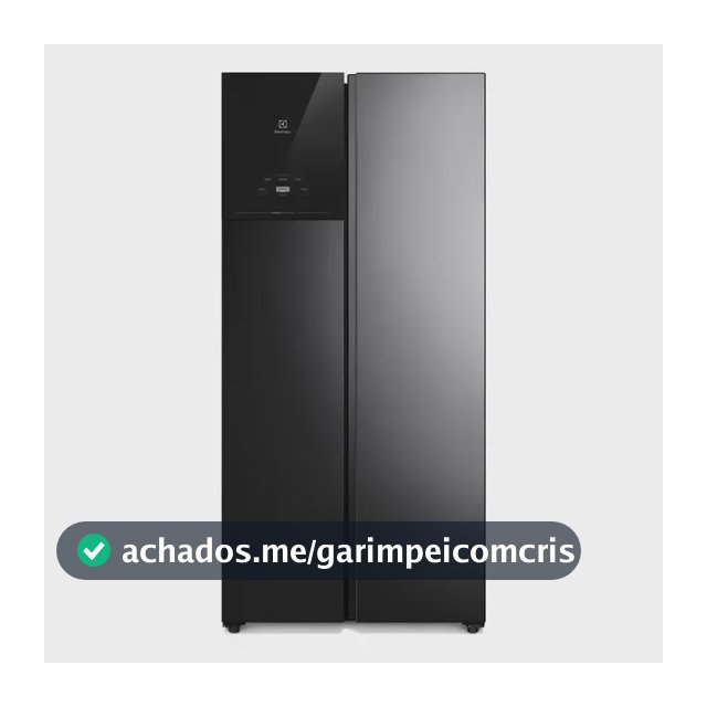 Geladeira Electrolux 431l Bivolt Sidebyside Black Inox Es40b Black