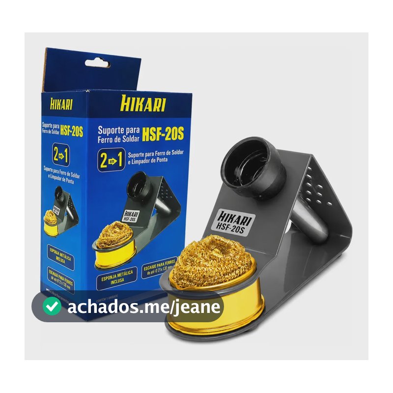 Suporte Ferro De Solda Hikari HSF-20s C/ Esponja Metálica