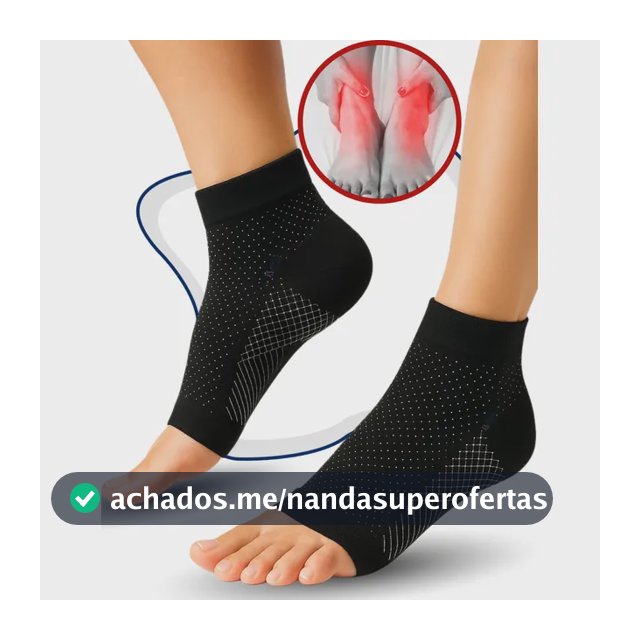 Meia Ortopédica P/ Alivio De Dores Fascite Plantar Inchaço