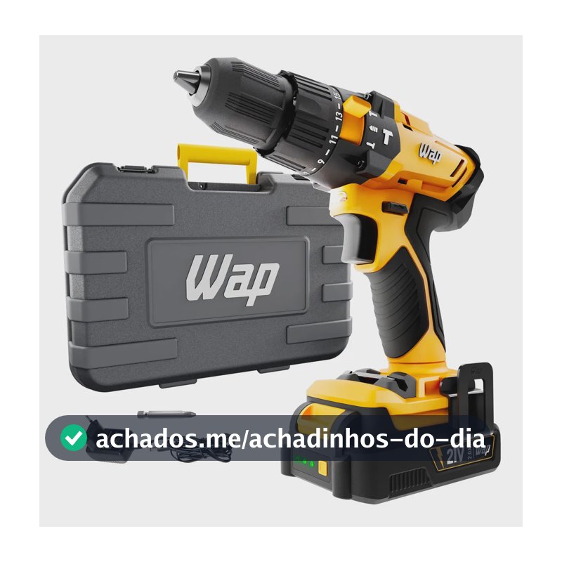 Parafusadeira e Furadeira de Impacto 3/8" WAP K21 ID02 2000 mAh