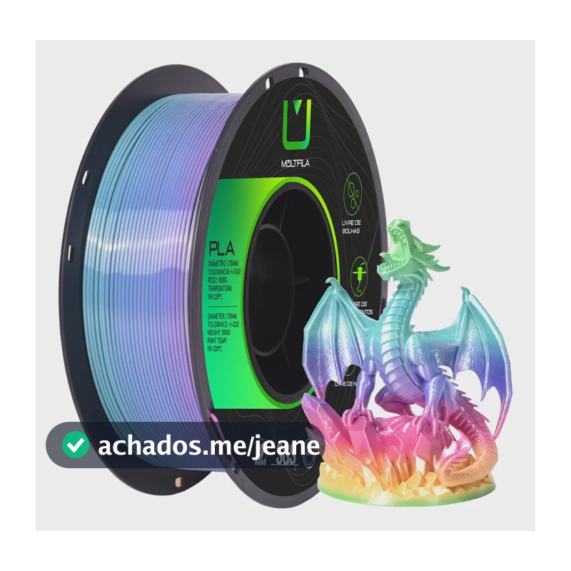 Filamento Pla Rainbow 1 Pro 1kg Multfila Impressora 3d Rainbow 1