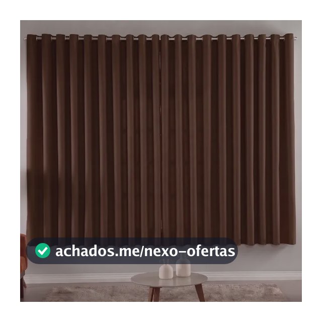 Cortina Blackout Em Tecido 2,00x1,80 Corta Luz Preta