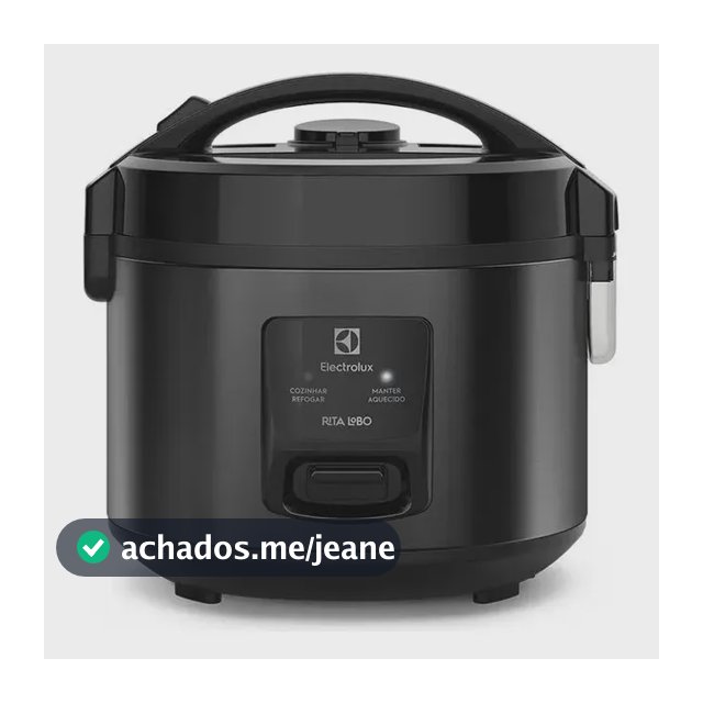 Panela Elétrica Electrolux vapor arroz capacidade 2L 6 Xícaras 2 em 1 timer panela removivel antiaderente tampa com visor transparente ERC10 inox por Rita Lobo