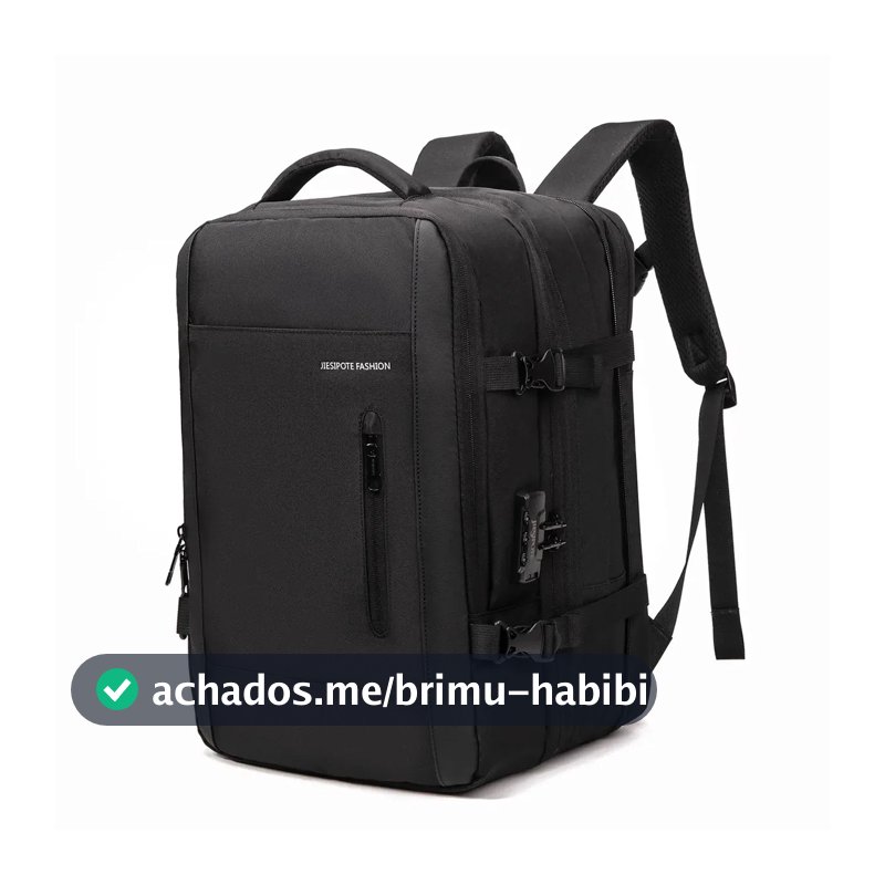 Mochila Para Notebook Impermeável com Porta USB e Senha Para Homem