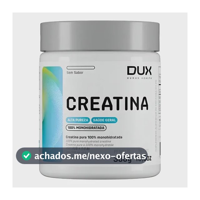 Creatina Monohidratada 100% Dux Nutrition Pote 300g Sem Sabor