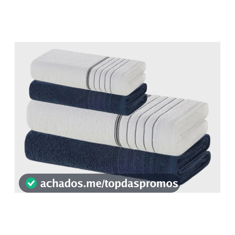 Jogo de Toalhas 4 Pçs Fio Cardado 100 Algodão Softmax Bressan Karsten