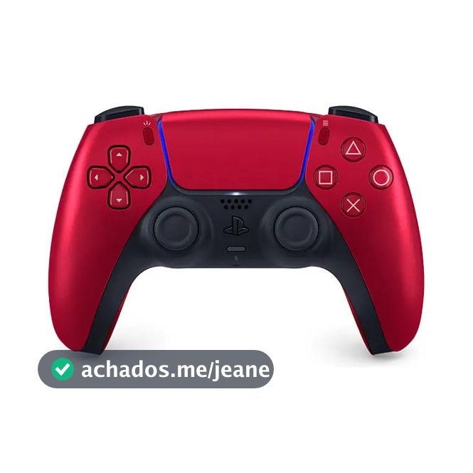 Controlador Joystick Sem Fios Dualsense para Ps5 Vermelho Vulcânico