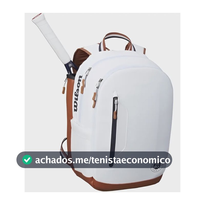 Mochila Raqueteira Wilson Roland Garros Tour Branca Cor Branco
