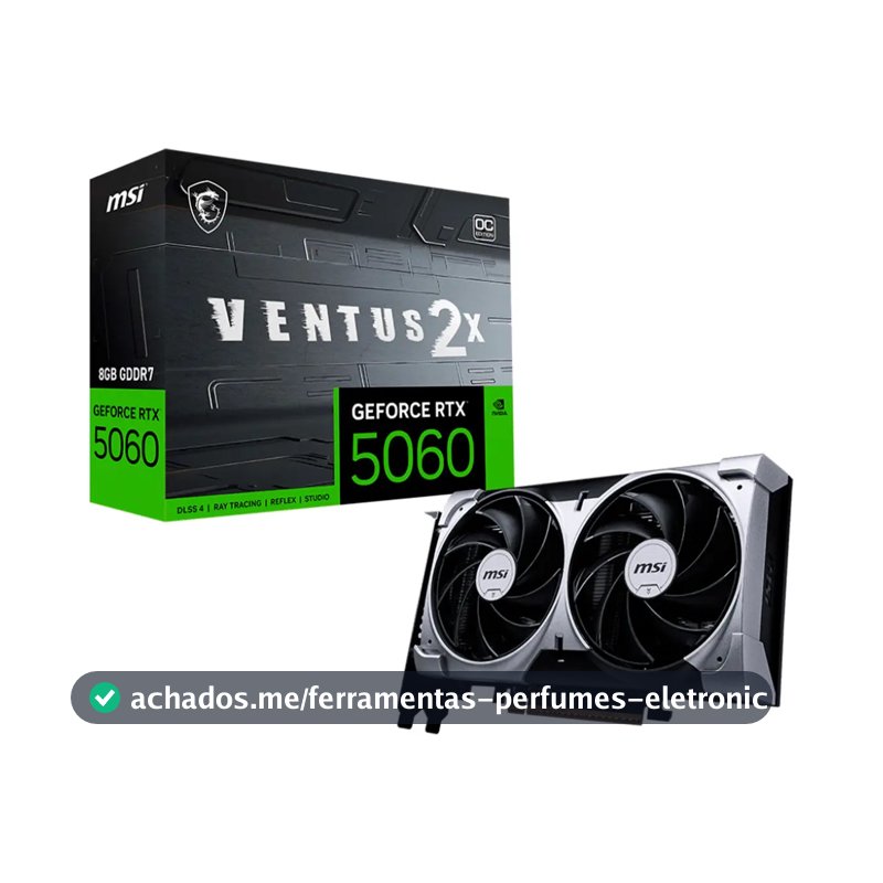 Placa De Vídeo Msi Geforce Rtx 5060 8gb Ventus 2x Oc Edition