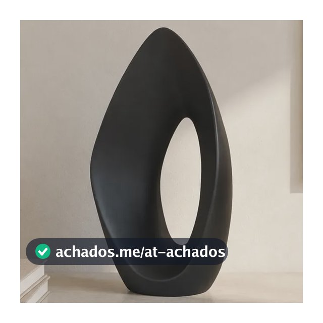 Decoração Escultura Decorativa Em Cerâmica Sala Mesa Preto