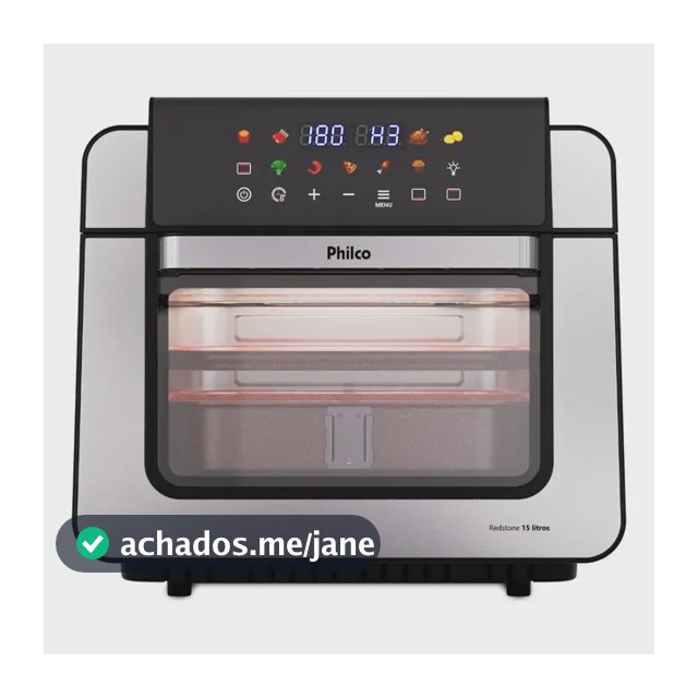 Air Fryer Oven Paf15b 15l Dupla Resistência Philco 220v Preto 220v