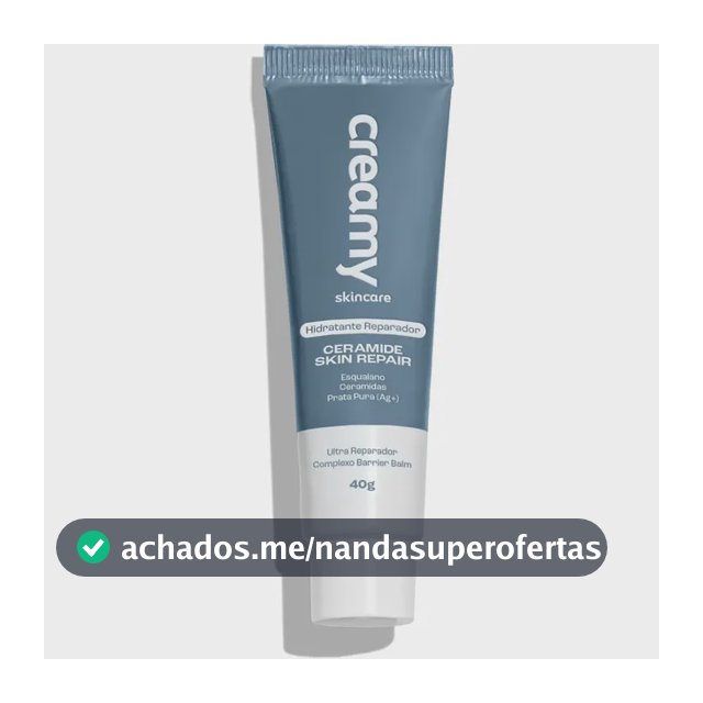 Creamy Skincare Ceramide Skin Repair 40g | Contém Ceramidas, Melhora A Pele Fragilizada, Hidratação Profunda E Intensa, Controla Pele Ressecada | Todos Os Tipos De Pele, Diurno E Noturno