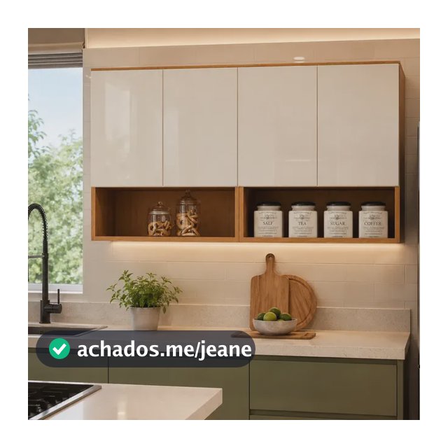 Armário De Cozinha De Parede Multiuso Lavanderia 4 Portas