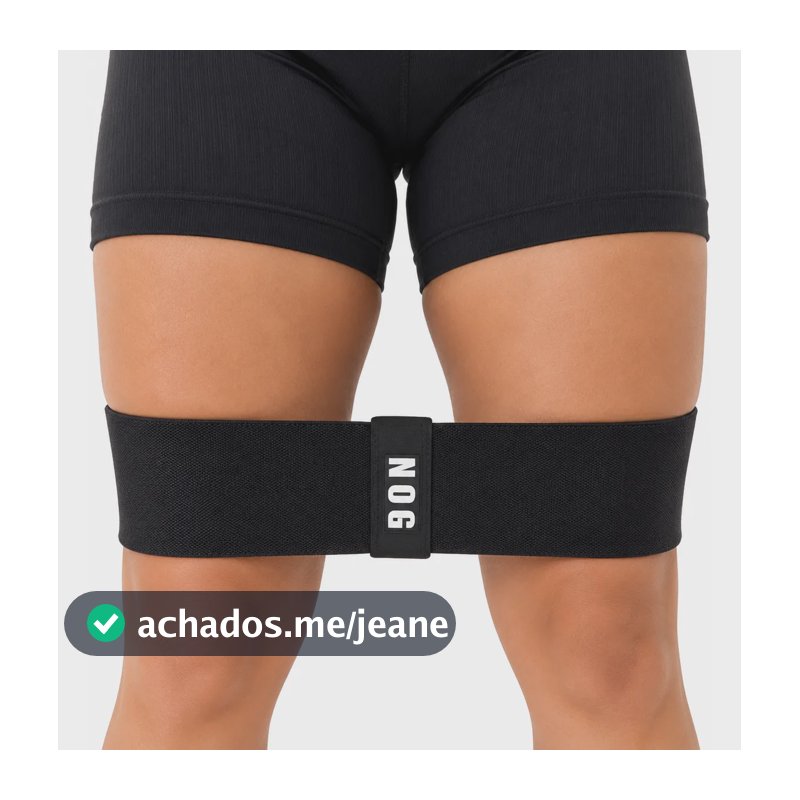 Hip Band Extra Forte Elástico Macio Confortável Fit Band Preto