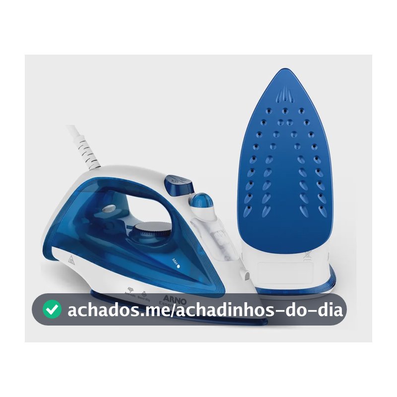 Ferro a vapor Essentialgliss azul base antiaderente Fea1 eficiente moderno prático