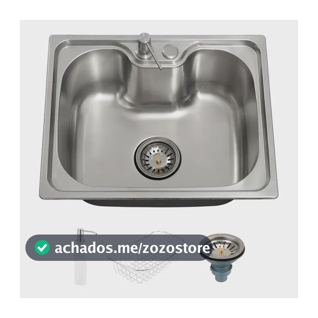 Cuba Gourmet para Cozinha Aço Inox 201 50x40cm Nawa Prata - Pingoo.casa