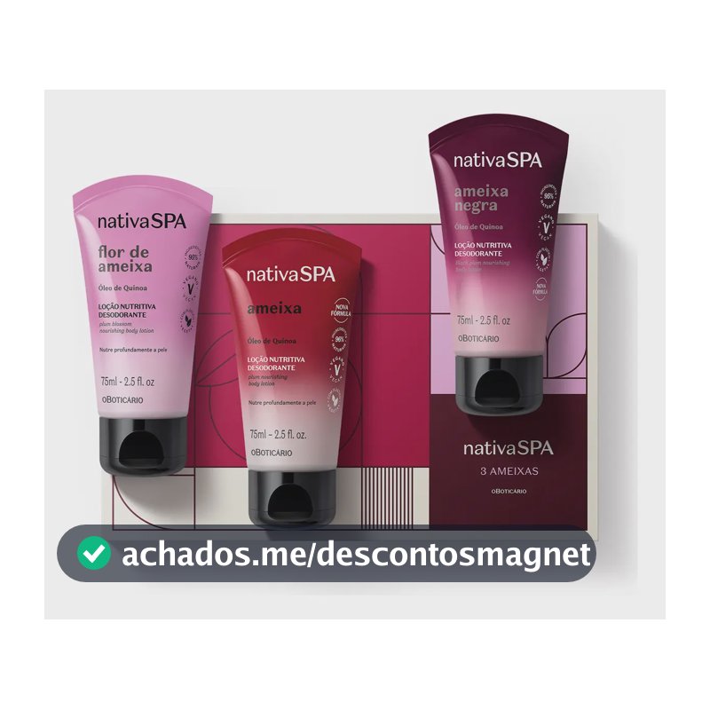 Mini Kit Presente Nativa Spa Ameixa Boticário (3 Itens)
