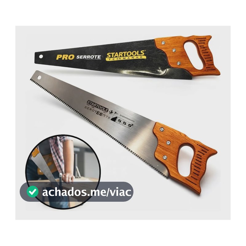 Serrote Para Madeira 18 Profissional Dentes Temperado Aço Marrom Marrom