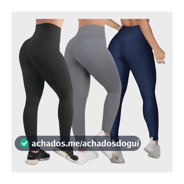 Kit 3 Calças Legging Legg Grossa Zero Transparência Promoção