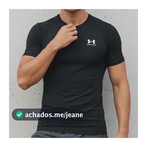 Camiseta De Compressão Under Armour Hg Original Preto G Liso
