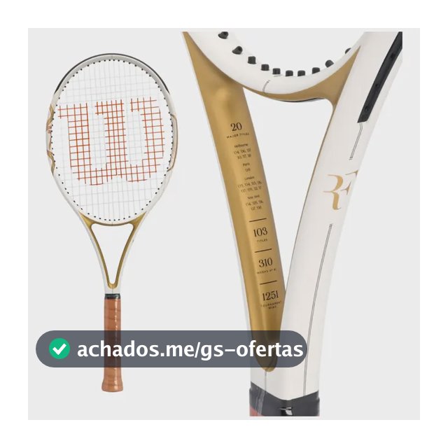 Raquete De Tenis Wilson Roger Federer Edição Limitada Emp L3 Branco/dourado L3
