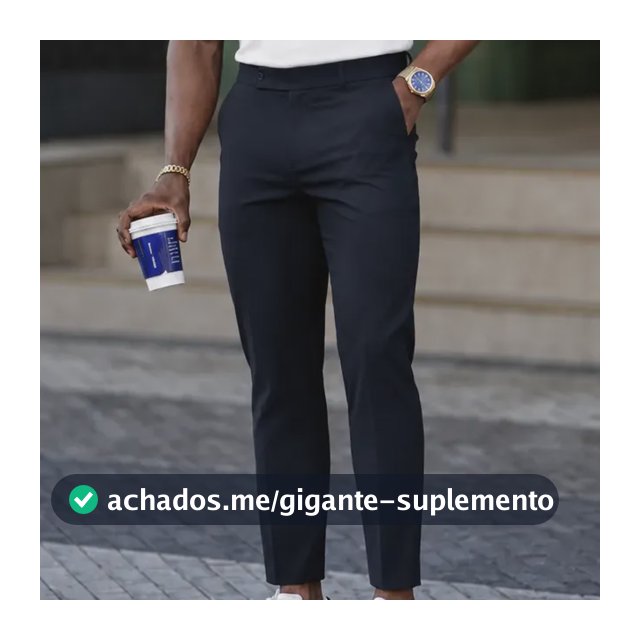 Calça Alfaiataria Masculina Slim Fit Elastano